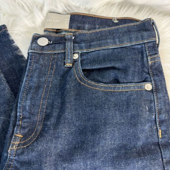 Everlane Mid Rise Dark Wash Slim Straight Jeans Sz 26 - Picture 6 of 9